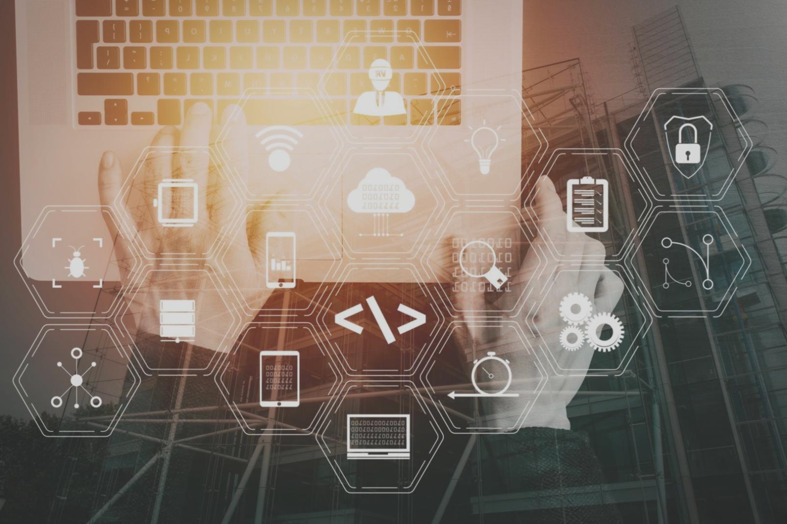 Studenti che lavorano su progetti di intelligenza artificiale in laboratorio moderno